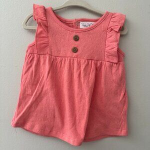5 for $10 - Rene Rofe Light Pink Ruffled Short Sleeve